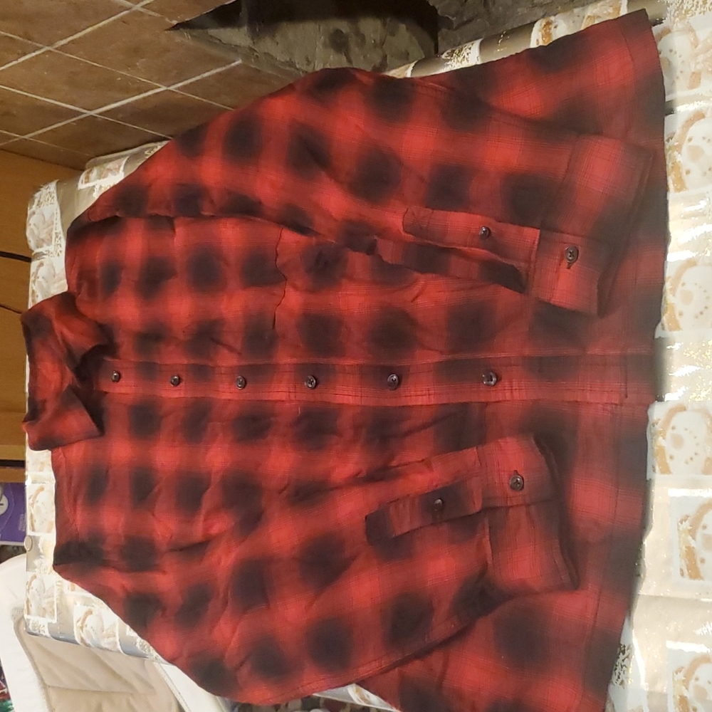 Men's small plaid dress shirt